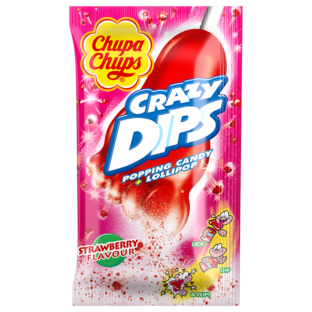 Crazy dips strawberry chupa chups