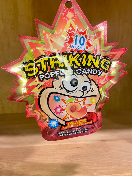 Striking Popping Candy Pêche Flavor