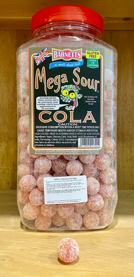 Barnetts Mega Sour Cola( bonbons les plus surs du monde) 1Pc