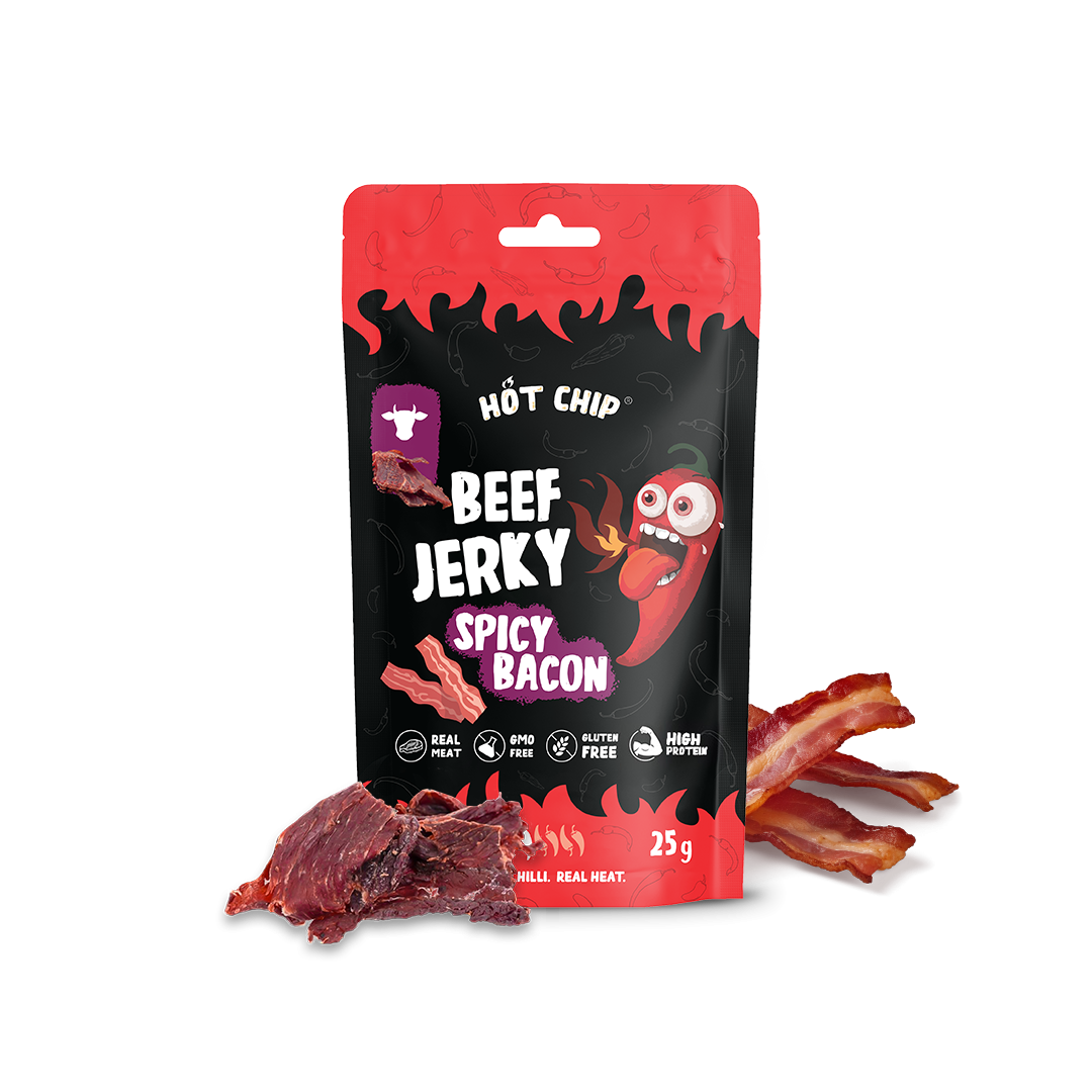 Beef jerky spicy bacon